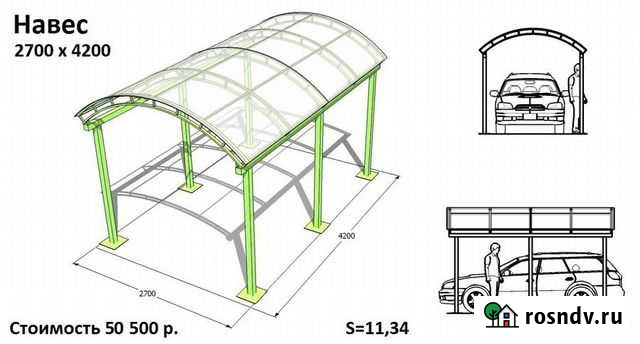 Навес автомобильный Петрозаводск - изображение 1