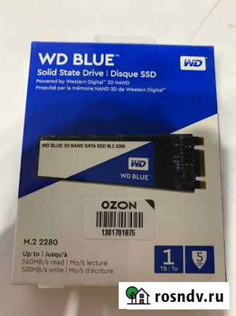 SSD m2 SATA 1tb WD Blue 2280 Наро-Фоминск - изображение 1