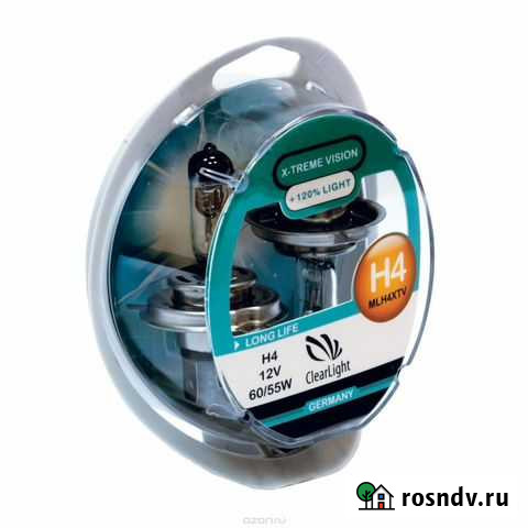 Галогенные лампы Clearlight H4 X-Treme Vision + 12 Нижний Новгород - изображение 1