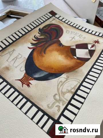 Акварельная карточка Новосибирск - изображение 1