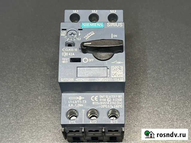 Siemens 3RV2011-1DA10 Выключатель, новый, 1 шт Ярославль - изображение 1