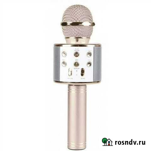 Караоке-микрофон WS 858 серебряный, меняет голос Курган - изображение 1