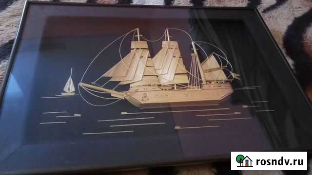 Панно декоротивное из соломки Товарищ СССР 1980 Белорецк - изображение 1