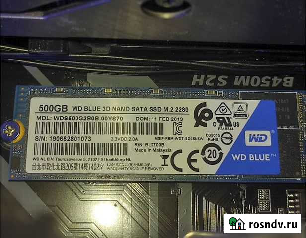SSD WD Blue 500gb m2 Москва - изображение 1