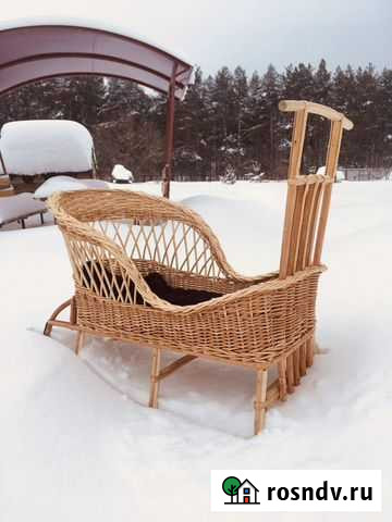 Плетёные санки для фотосессии в аренду Йошкар-Ола - изображение 1
