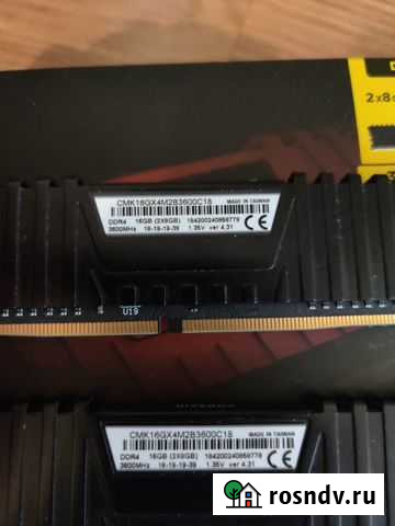 DDR 4 16гб 3600мг Рязань - изображение 1
