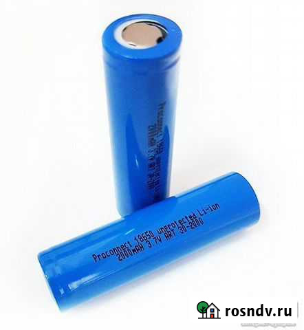Аккумулятор Li-ion 18650 3,7V 2000 mAh; 53974 Уфа - изображение 1