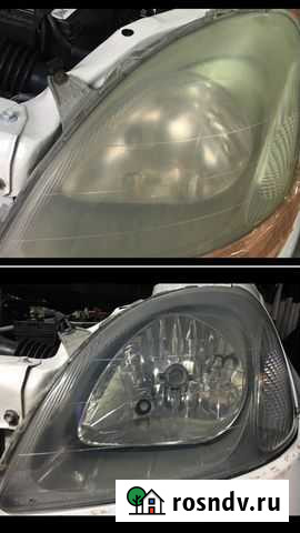 Химическое восстановление прозрачности фар(не поли Омск - изображение 1