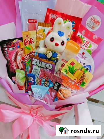 Яркие букеты из японских и корейских вкусняшек Кемерово - изображение 1