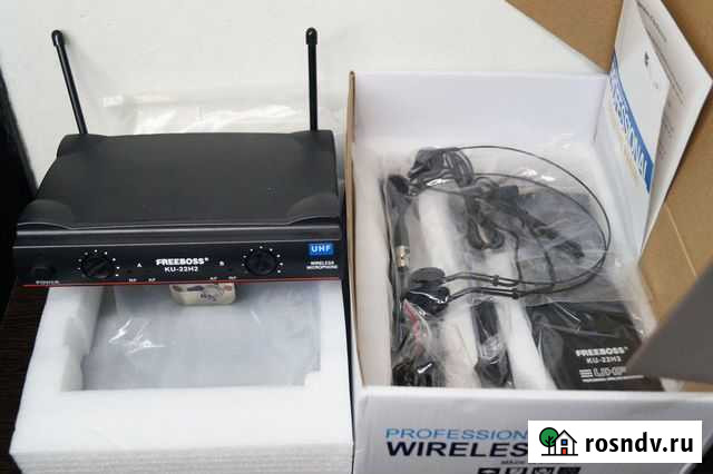 Радиосистема головная 2-канальная Freeboss (вокал) Воронеж - изображение 1