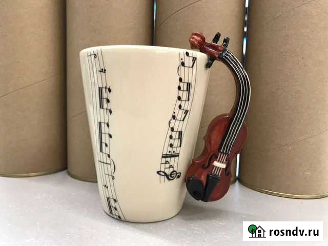 Кружка авторская hand made скрипка Улан-Удэ - изображение 1