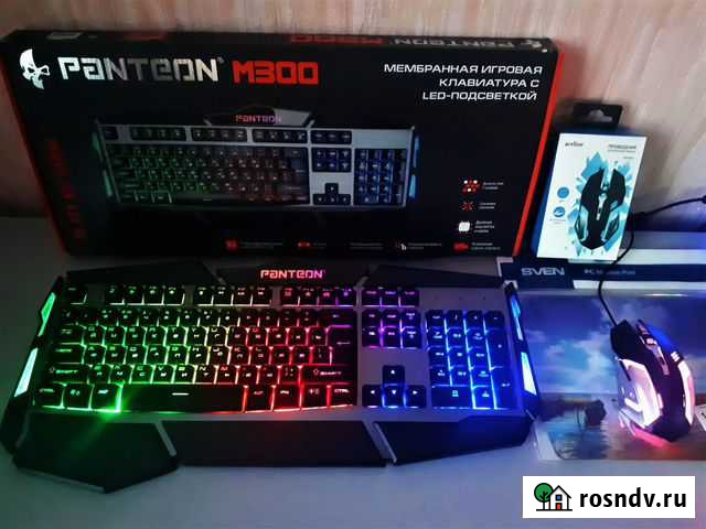 Новый игровой набор 3X Клавиатура Мышь Коврик Led Курск - изображение 1