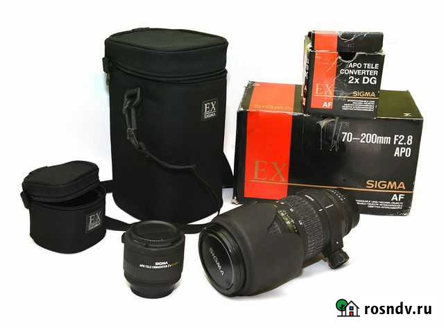 Объектив Sigma Nikon 70-200 2.8 +Tele converter 2x Барнаул - изображение 1
