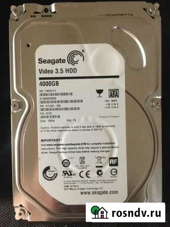 Жесткие диски Seagate HDD 4TB ST4000VM000 Новочебоксарск - изображение 1