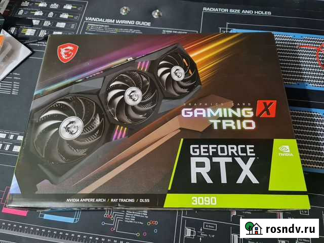 Видеокарта MSI GeForce RTX 3090 gaming X trio днс Хабаровск - изображение 1