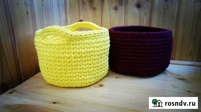 Корзинки из трикотажной пряжи на заказ Ульяновск - изображение 1
