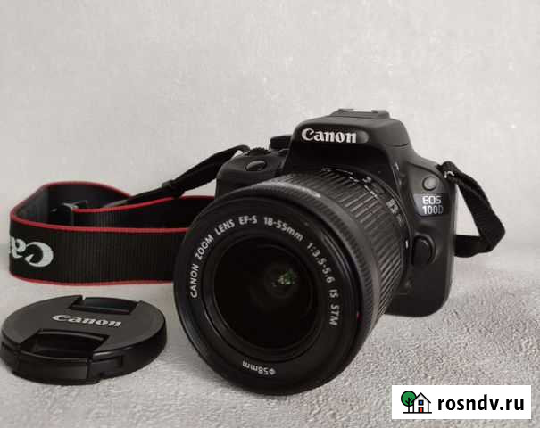 Зеркальный фотоаппарат Canon 100D, кит 18-55 Краснодар - изображение 1