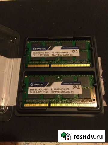 Оперативная память DDR3L 16gb 1600 для ноутбука, i Липецк - изображение 1