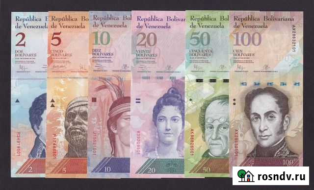 Венесуэла 2007-2012г сет 6 банкнот UNC Рязань - изображение 1