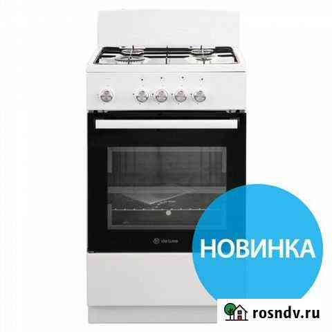 Газовая плита deluxe 5040.48г(щ) белая 4 конфорки Москва