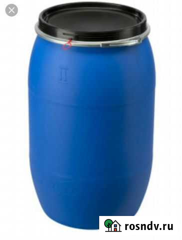 Ёмкость 220 л с большой крышкой и кольцом Струнино - изображение 1