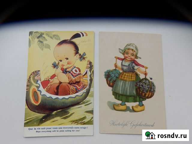 Старинные открытки Дети Куклы Игрушки обмен Уфа - изображение 1