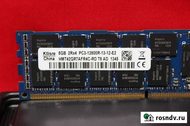 DDR3 8Gb 1600 MHz PC3-12800 Kllisre hynix ECC Омск - изображение 1