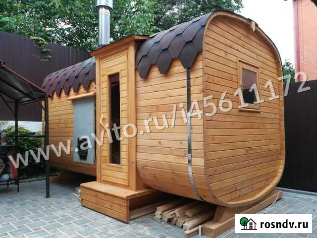 Баня бочка Квадро 4 м кедр В кредит Феодосия - изображение 1