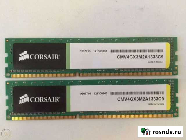 DDR3 Corsair 4Gb (kit 2*2G) Ростов-на-Дону - изображение 1