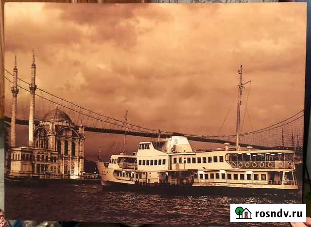 Картина с Турции. На сатине Избербаш - изображение 1