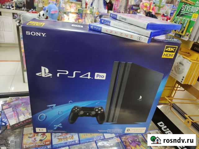 Sony PlayStation 4 PRO v3 1tb 4k HDR 3 диска Петропавловск-Камчатский - изображение 1
