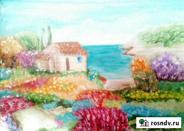 Картина маслом Домик у моря Тюмень - изображение 1