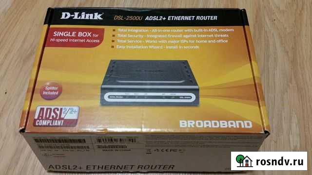 Adsl/Ethernet-маршрутизатор DSL-2500U Калуга - изображение 1