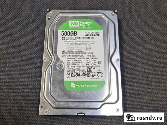 Жесткий диск 500 гб WD Green Санкт-Петербург - изображение 1