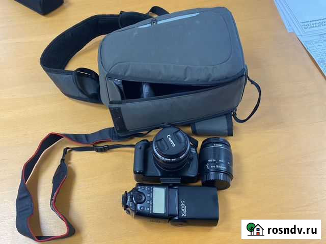 Зеркальный фотик canon 600d + 580EX + lens EF 50 1 Челябинск - изображение 1