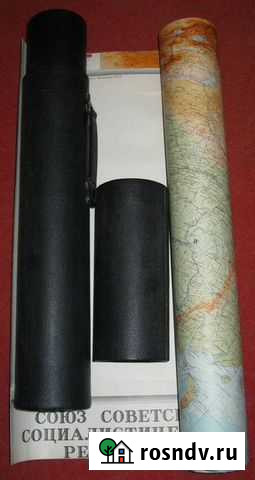 Карта СССР в тубе Союз Советских Социалистических Сыктывкар - изображение 1