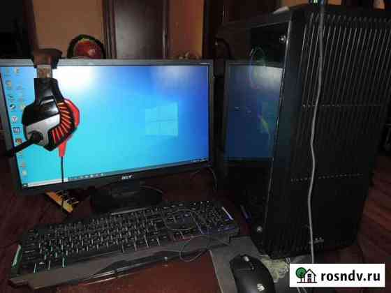 Игровой пк Ryzen 5 1400,rx 470 4gb,ssd m2+монитор Челябинск