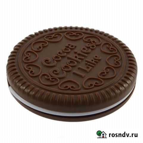 Зеркало с Гребешком круглое печенька шоколад Мурино - изображение 1