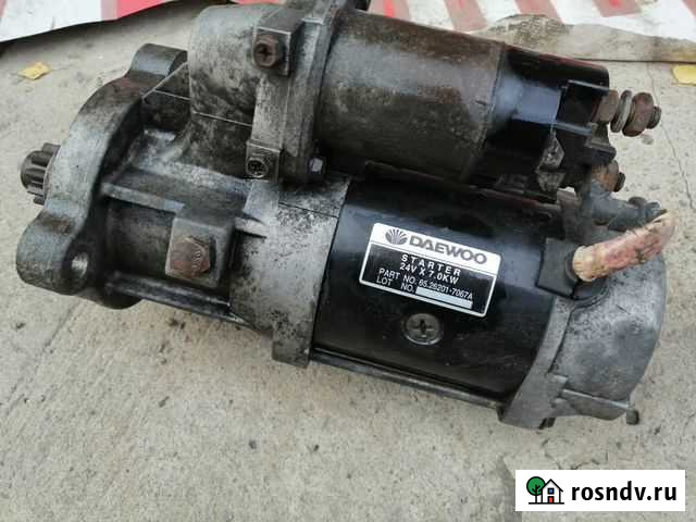 Стартер Daewoo 24v x 7.0kw 65.26201-7067а Иркутск - изображение 1