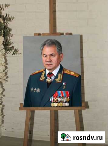 Портрет на холсте Шойгу 40х50см Уфа - изображение 1