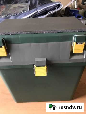 Ящик зимний пластиковый, В38*Ш36*Г24, 20л, с мягк Ижевск - изображение 1