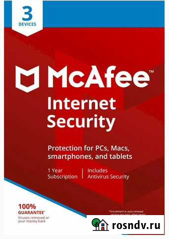 Антивирус Mcafee internet security 3 устр/ 1 год Санкт-Петербург - изображение 1