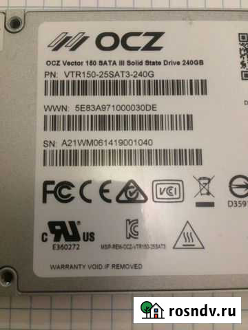 SSD диск OCZ Vector 150 240 Гб VTR150-25SAT3-240G Новокубанск - изображение 1