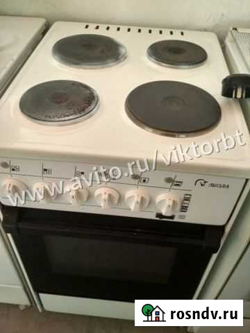 Электроплита бу чистая белая Новосибирск - изображение 1