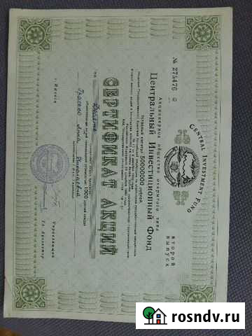 Акция времен приватизации именная Омск - изображение 1