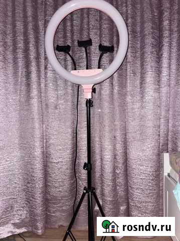 Кольцевая лампа 36 см розовая Шахты - изображение 1