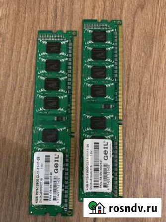 Оперативная память ddr3 2шт по 4gb (GeiL) Томск - изображение 1