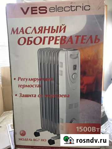 Масляный обогреватель 1500 Вт новый Москва - изображение 1