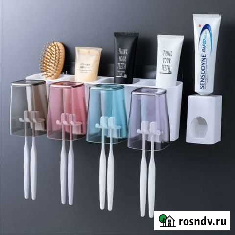 Стаканчик с подставкой для зубных щёток и выдавлив Уфа - изображение 1