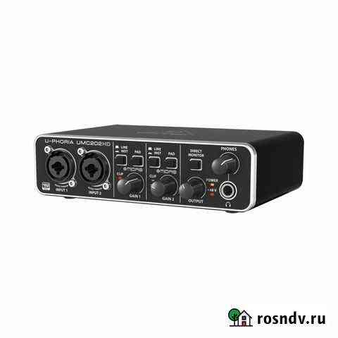 Аудиоинтерфейс Behringer UMC202HD-USB, новый Воронеж